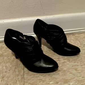 Black high heel booties